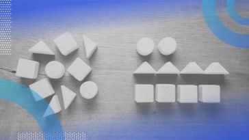 different blocks representing precision and recall