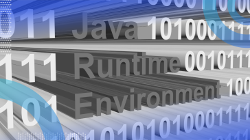 JRE Java Runtime Environment image of binary text surrounding the words Java Runtime Environment
