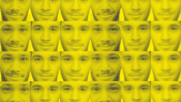 A range of AI-generated faces 