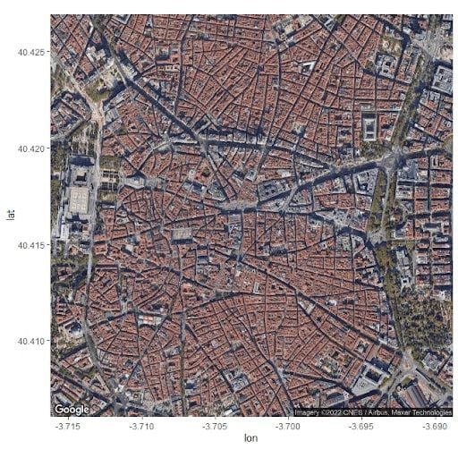 Madrid satellite map