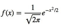 probability density function equation for a standard normal distribution