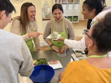 Gusties marvel at creations in a cooking class