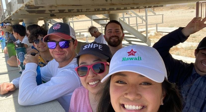 Aerospace Corporation interns on a rocket launch field trip to the Mojave Desert