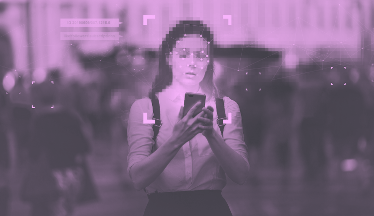 A smartphone analyzes a user's face and internet footprint