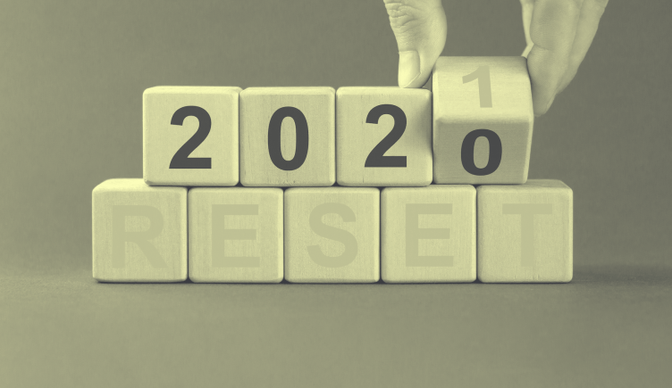 Blocks spelling out 2021 reset.