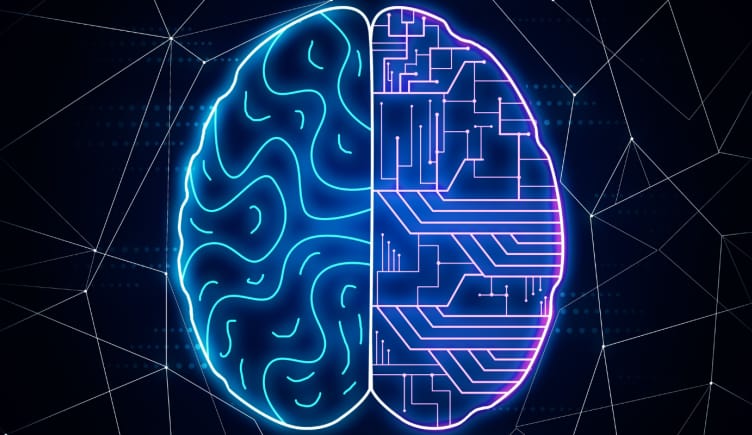 digital art of machine learning brain 