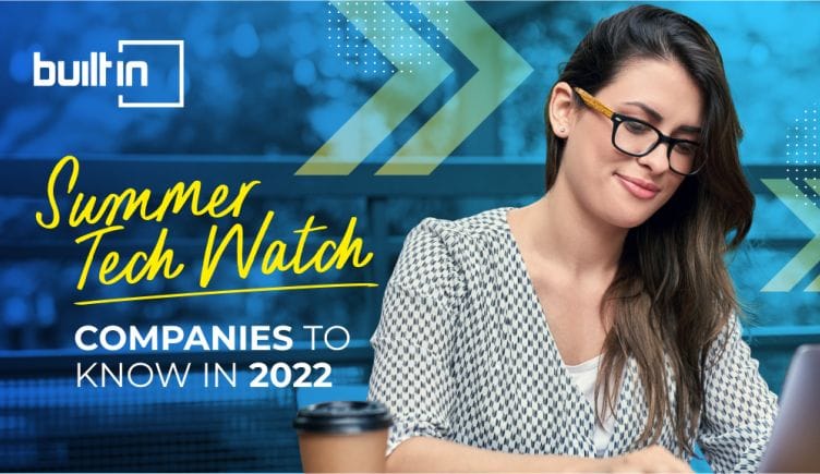Summer Tech Watch Banner with woman working on a a laptop