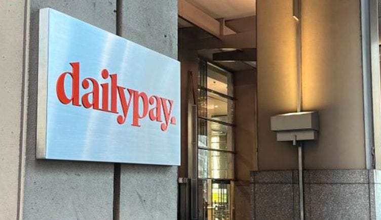 DailyPay sign on outside of office building