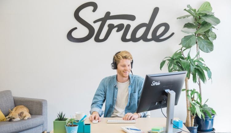 Stride Health team member working in the office