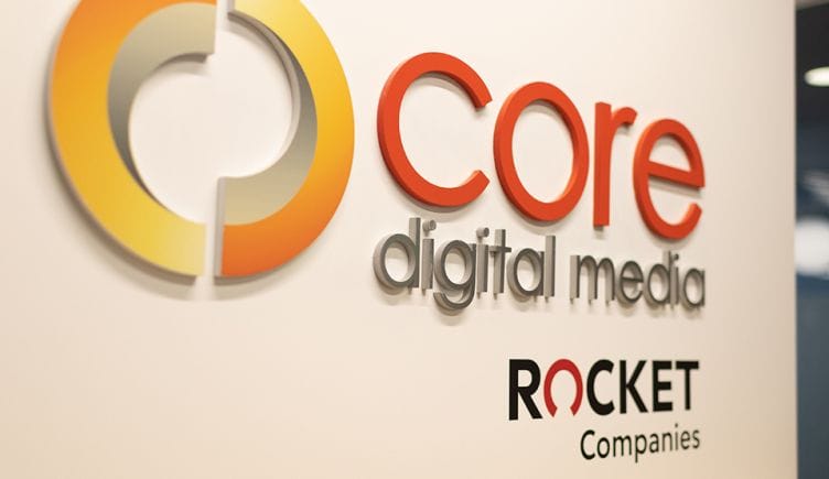 core digital media sign and logo