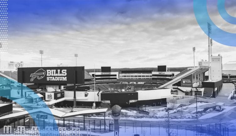 Buffalo Bills stadium in Buffalo, N.Y. is one of several smaller cities with a thriving tech economy.