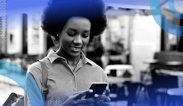 A woman using a mobile app. Make sure apps fill needs and do not already exist in the marketplace.