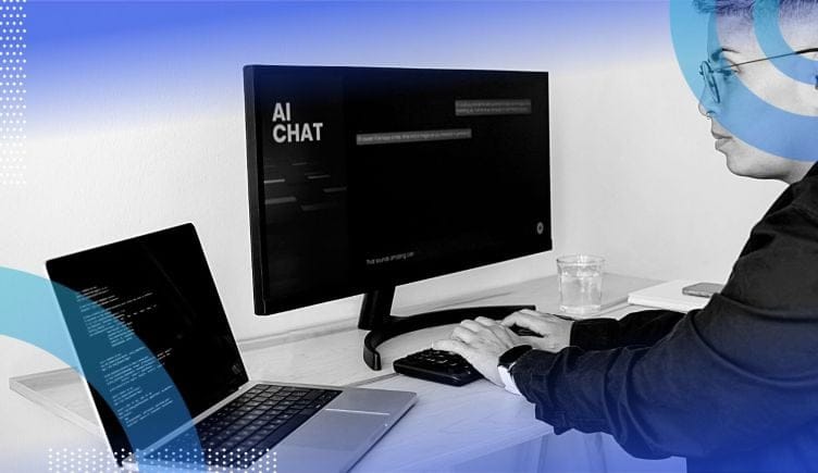 Developer writing code for AI chat application