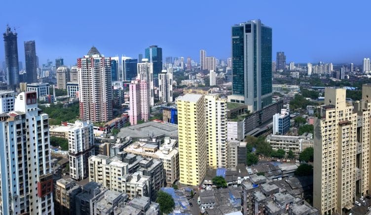 Software companies line the Mumbai skyline.