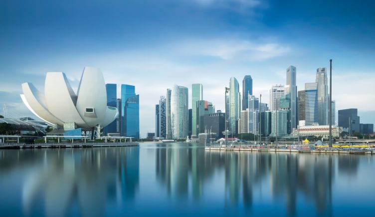A photograph of Singapore's skyline.