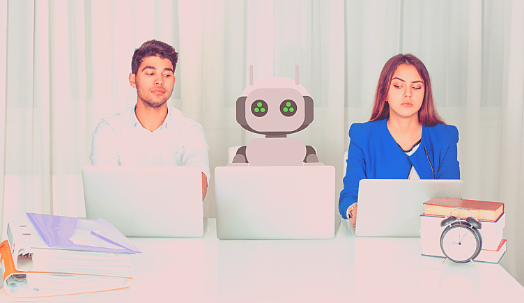 robot at computer