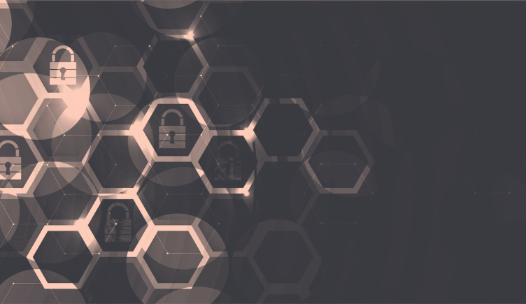 Graphic with locks on a honeycomb grid.