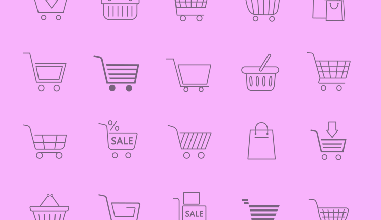 Different types of shopping baskets.