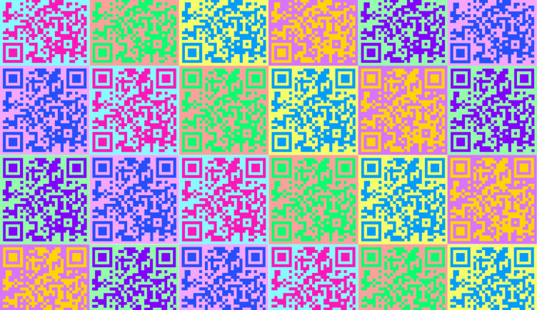 qr codes in different colors