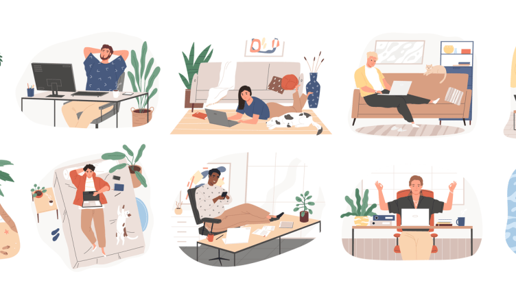 work from home illustration