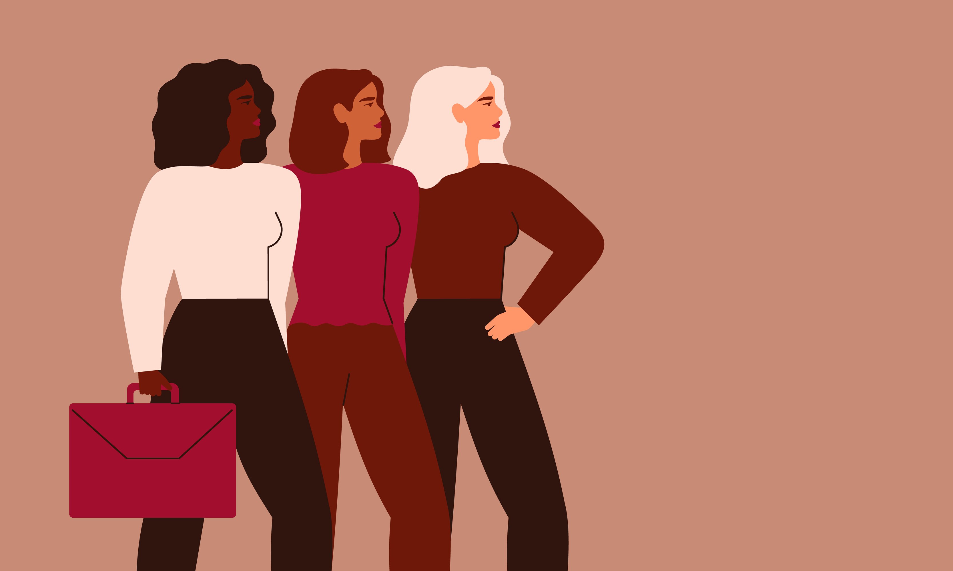 Illustration of confident business women.