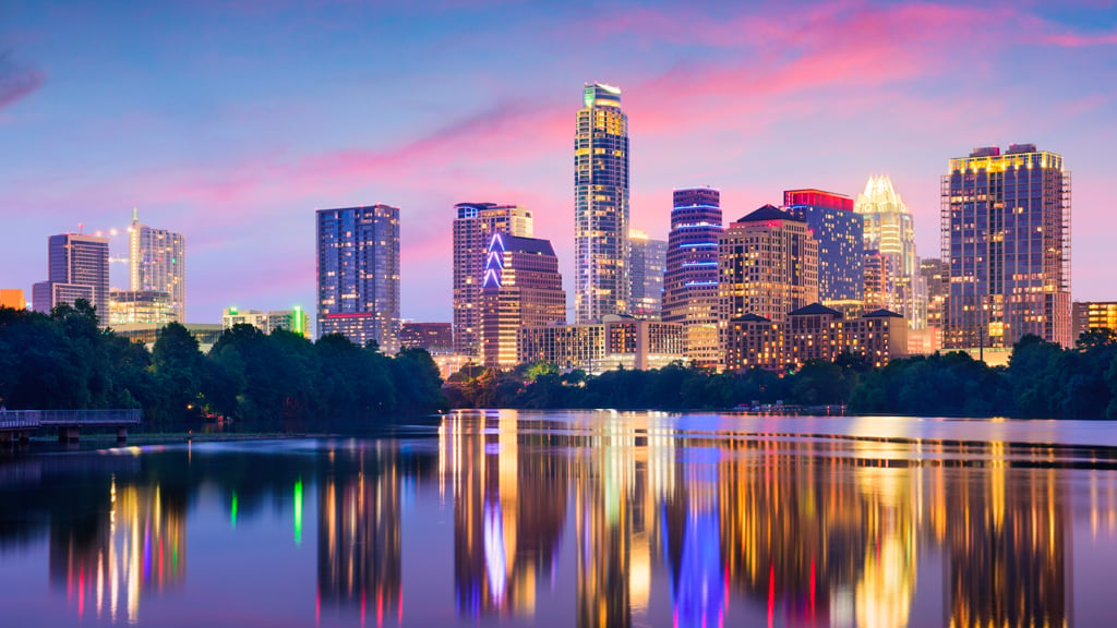 Austin skyline at night