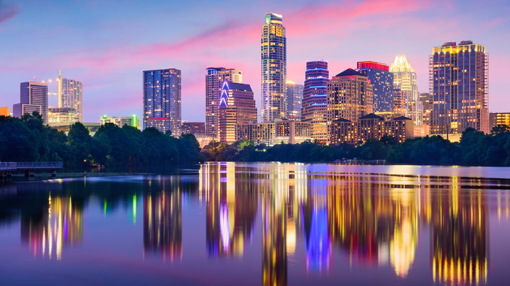 Austin skyline at dusk