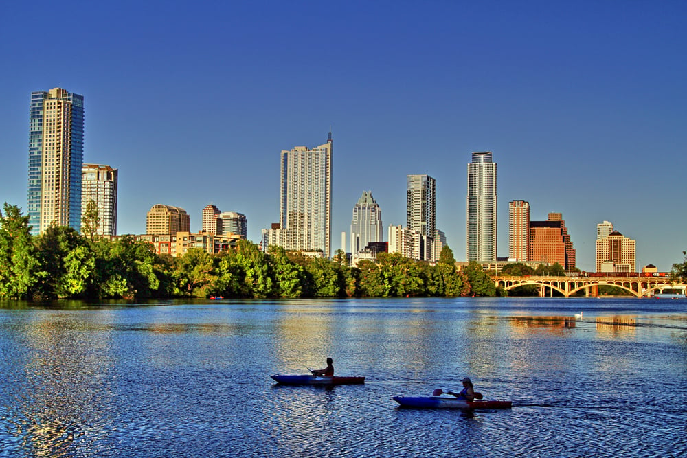 Austin Skyline from the river