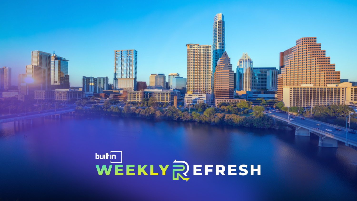 The Austin skyline overlooking the river.