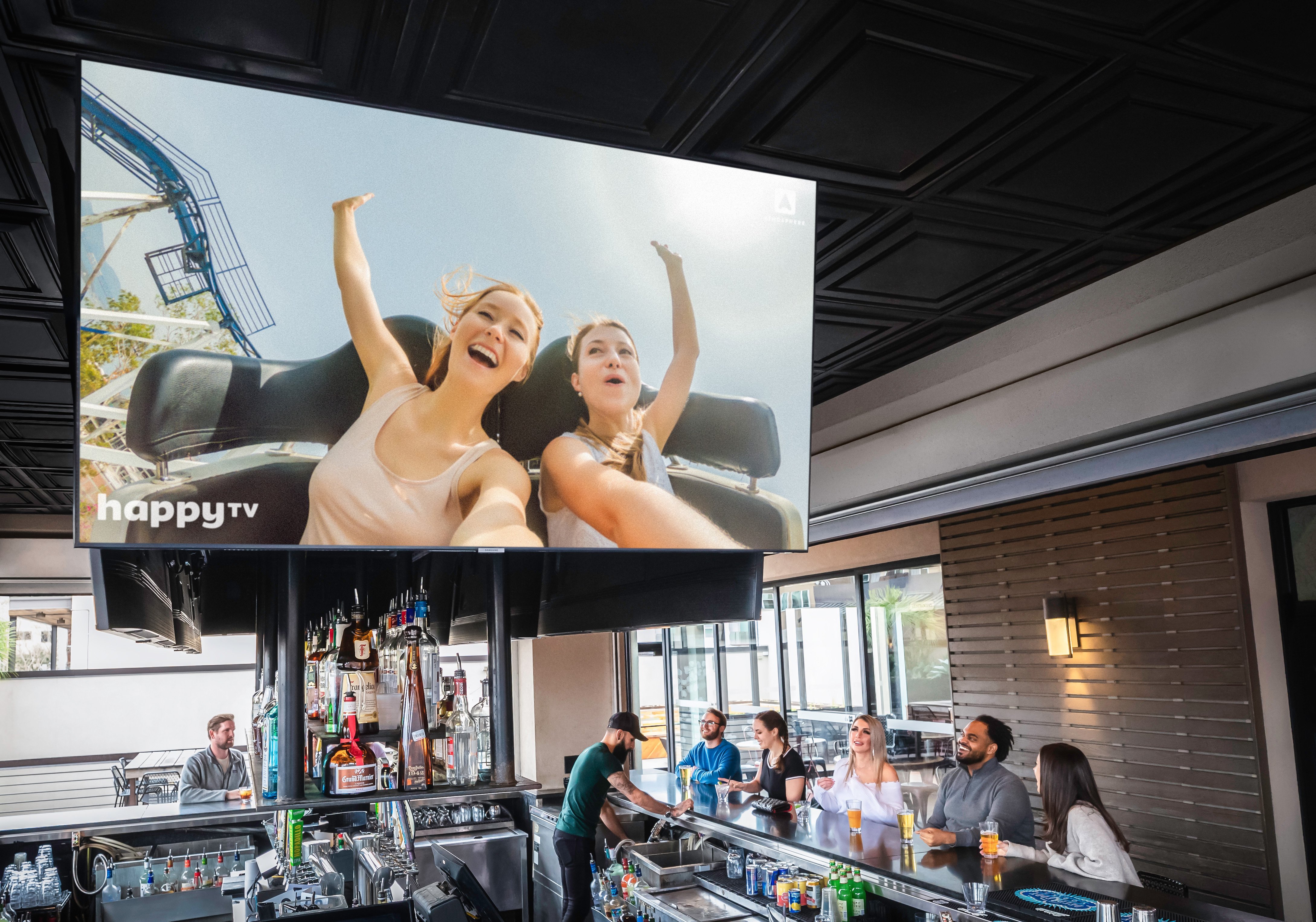 Atmosphere’s streaming platform in use at a bar.