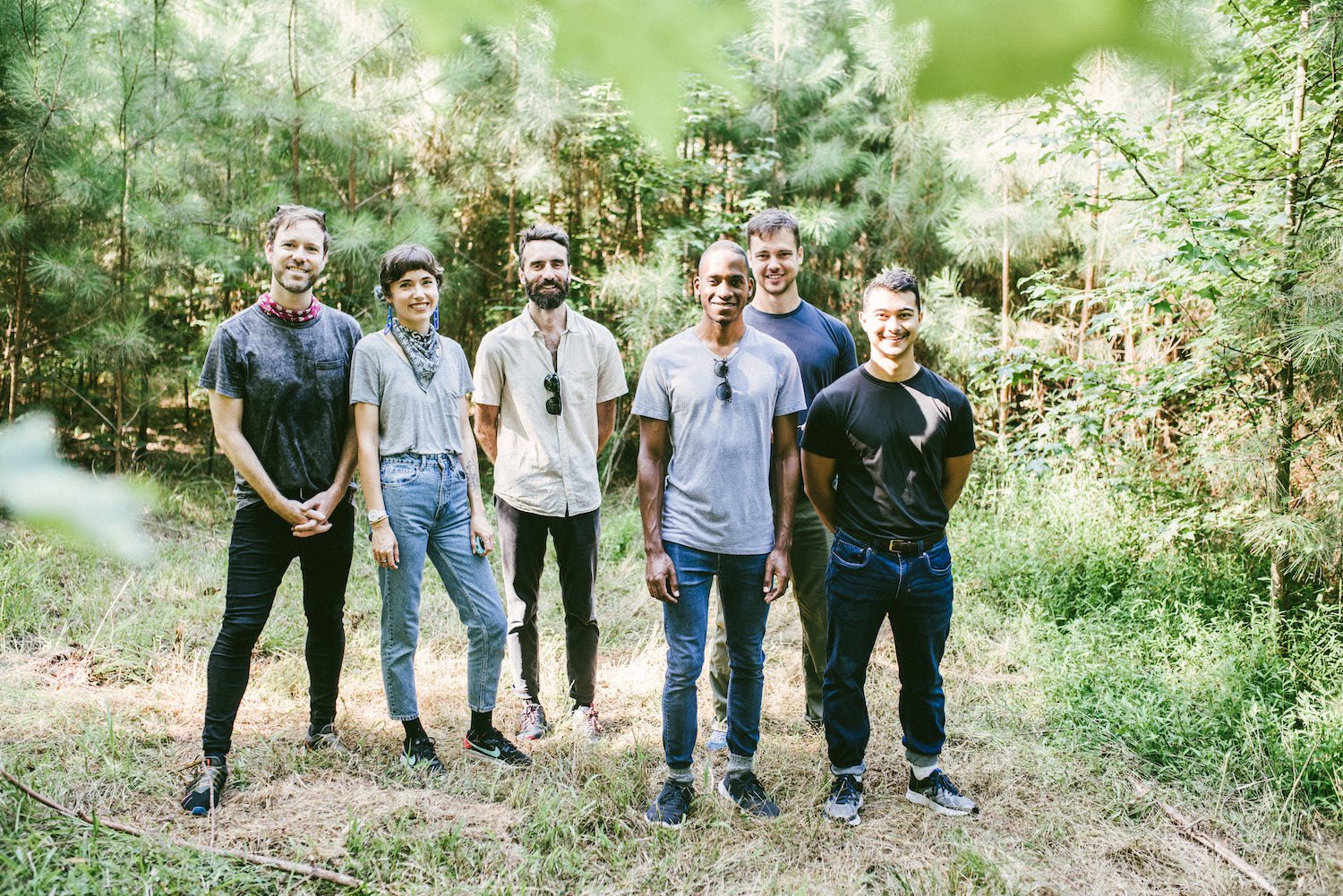 The Funga team poses for a photo at Duke Forest in North Carolina.