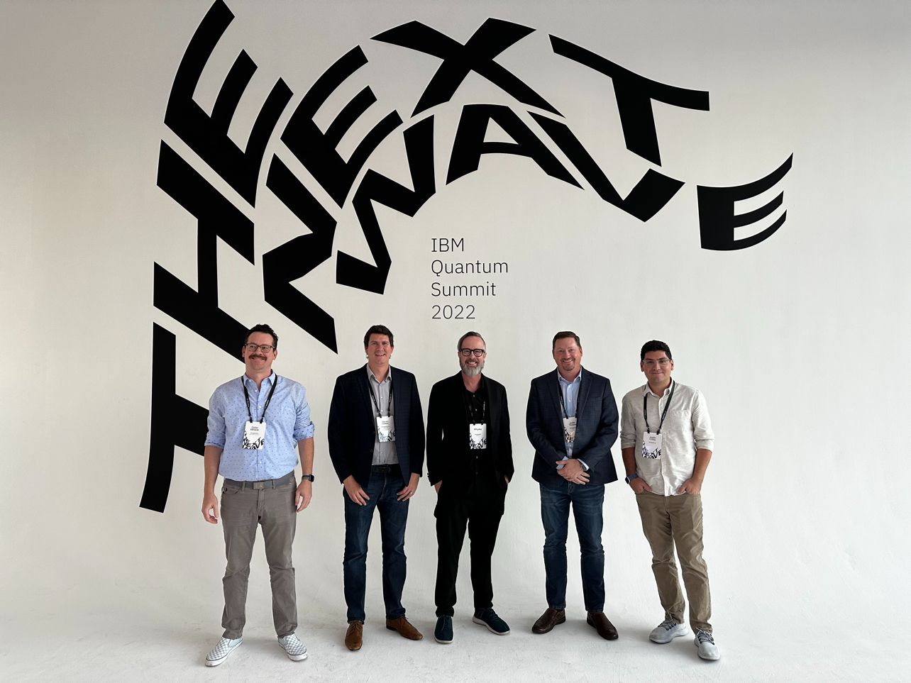Strangeworks’ leadership team at the IBM Quantum Summit in 2022.