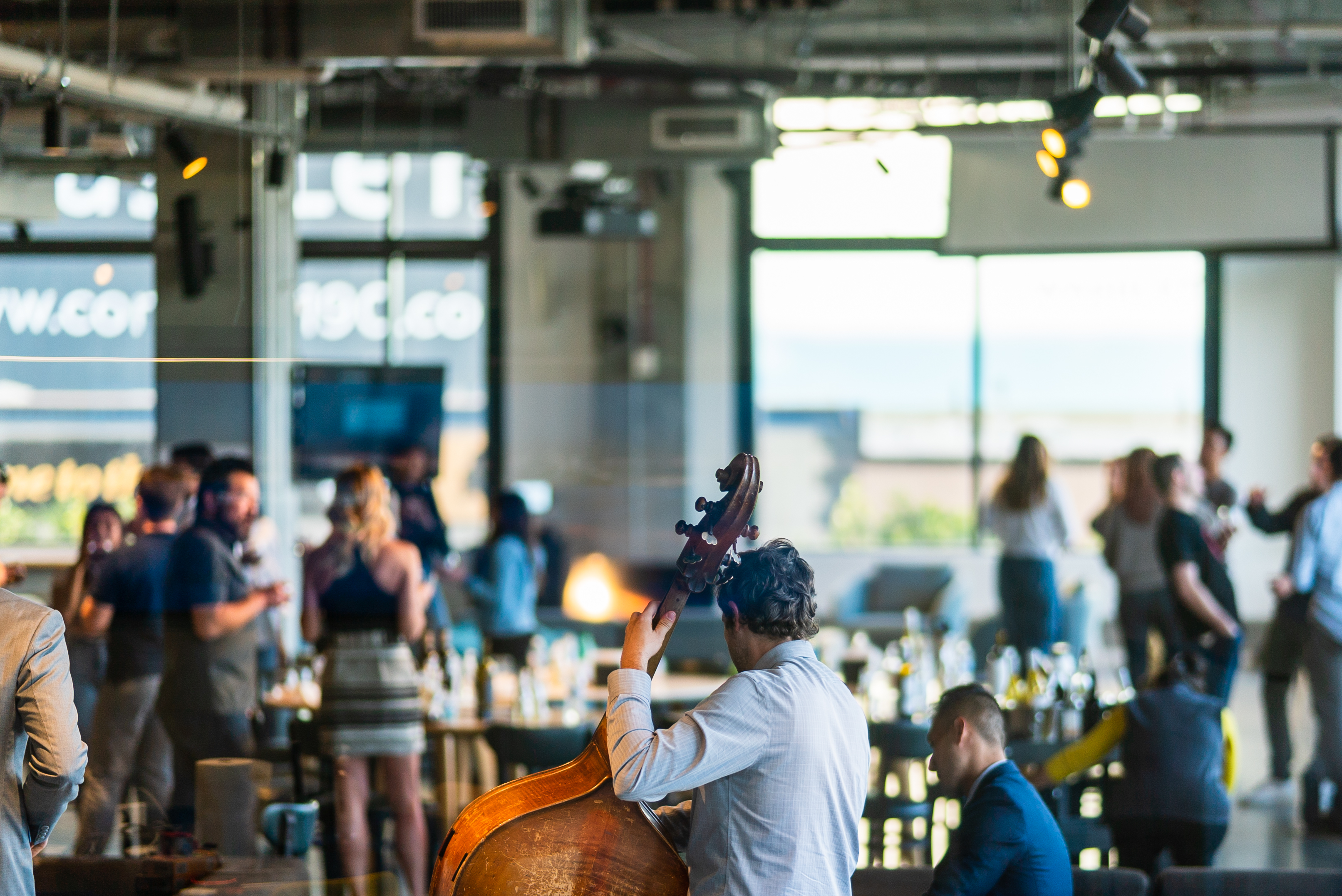 company event at Lob with musicians