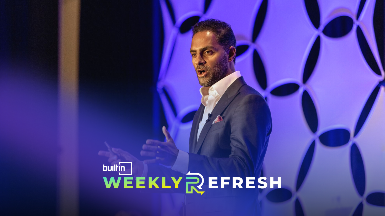 Autonomize AI CEO Ganesh Padmanabhan speaks at an event.