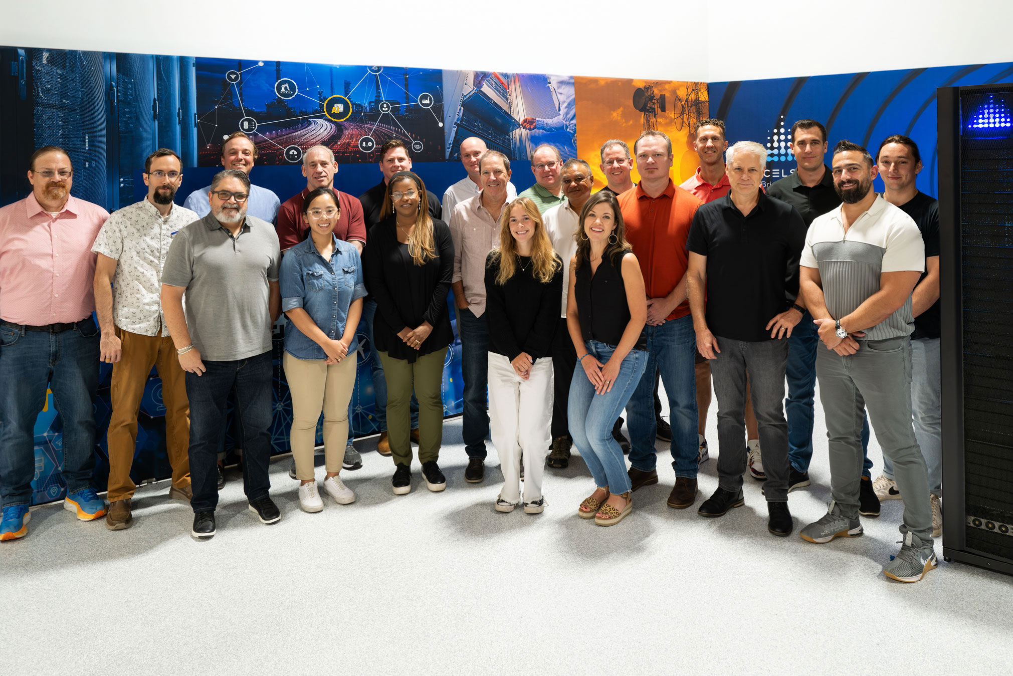 The Accelsius team poses together for a photo.