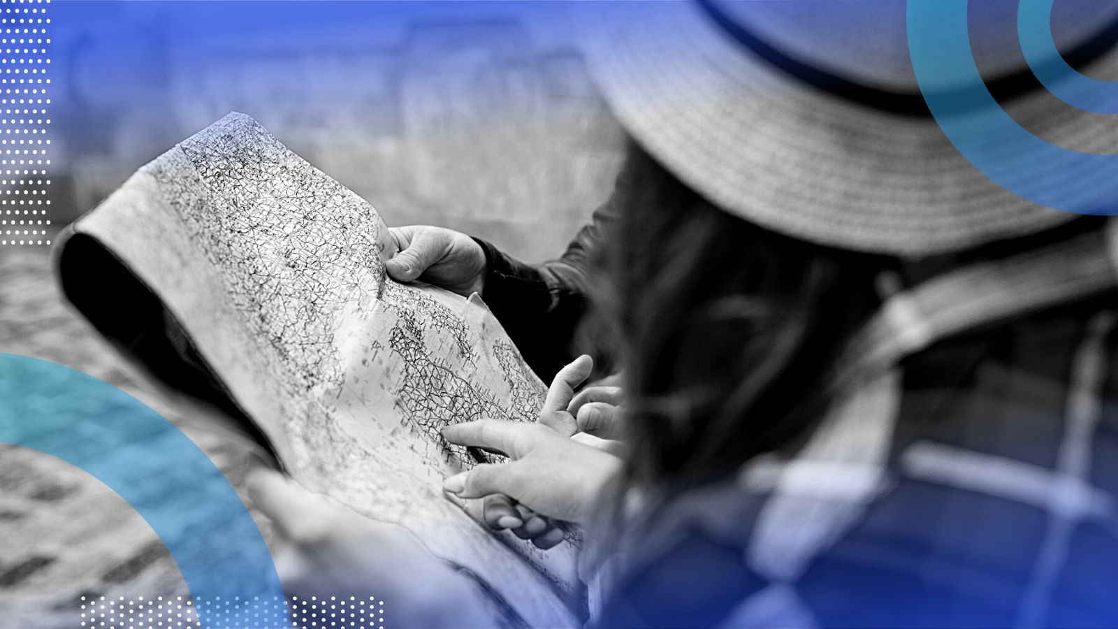 Person looking at map