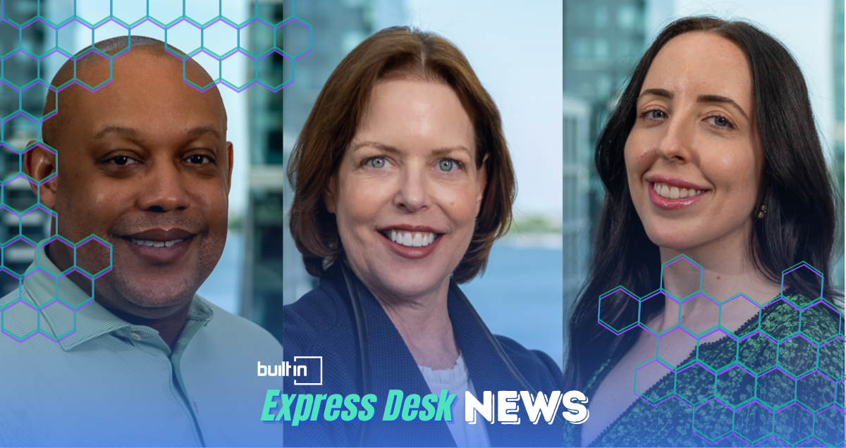 Nasuni executives Dalan Winbush (left), Alison Bayiates (center) and Elyse Gunn (right). | Photo: Nasuni / Built In
