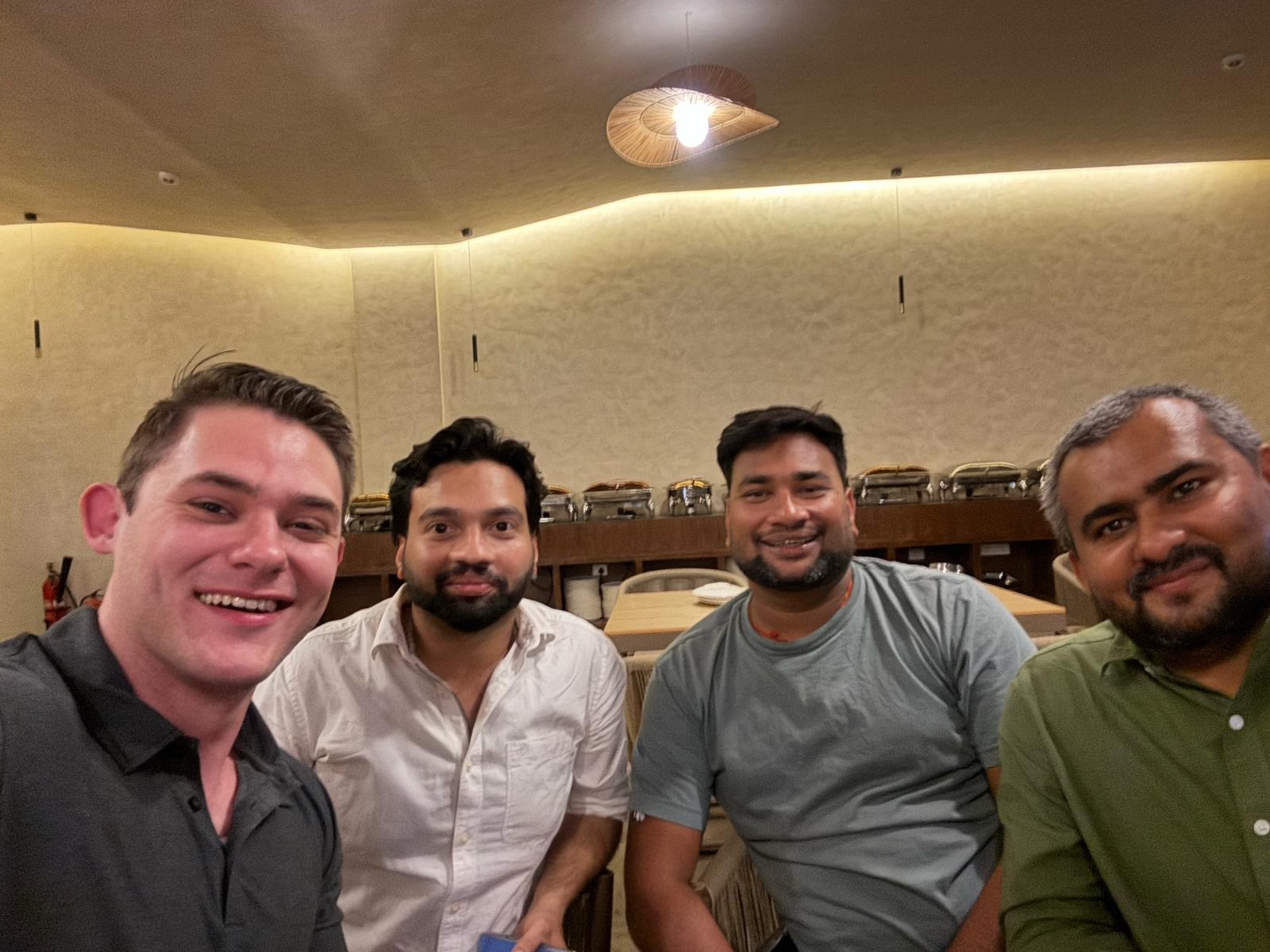 Caterpillar Bangalore team members pose for a photo