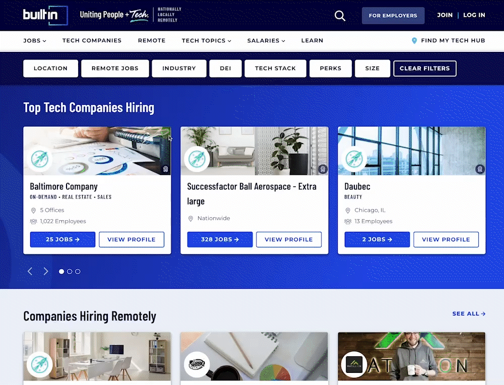 DE&I company directory filter