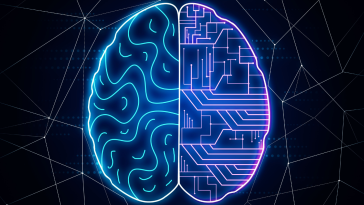 digital art of machine learning brain 