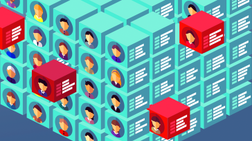 Employee profiles as data cubes managed by a HR software platform.