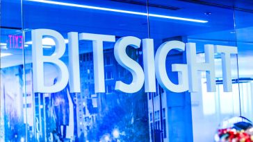BitSight sign on the wall in the office
