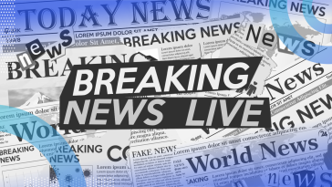 A number of simulated newspaper headlines overlap, and the words “breaking news live” are in a bold chiron in the center. /founders-entrepreneurship/startups-need-trade-press