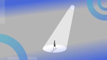 An illustration of a businesswoman standing in a spotlight. /founders-entrepreneurship/hiring-executive-team