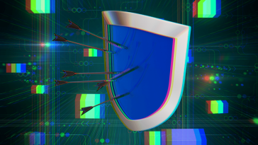 digital art of a shield blocking arrows