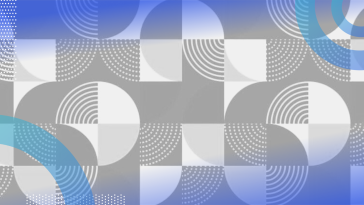 black and white circles and squares overlapping each other