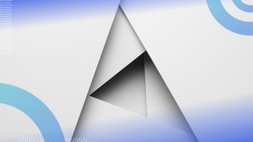 AngularJS abstract image of what look like several pieces of white paper overlaid to make an A-like shape