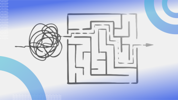 database normalization image of a large ball-of-yarn like squiggle being fed through a maze and coming out as a straight line