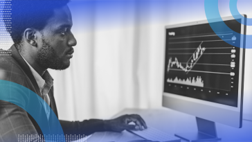 Financial Modeling A person looking at charts on desktop