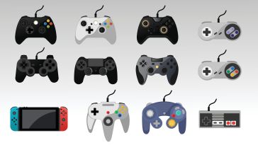 image of various video game controllers game recruitment